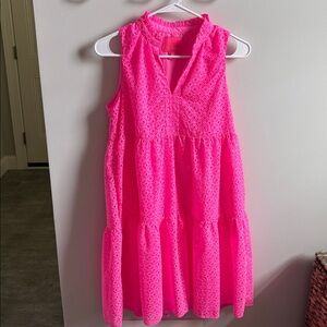 Lilly Pulitzer neon pink Novella Swing Dress